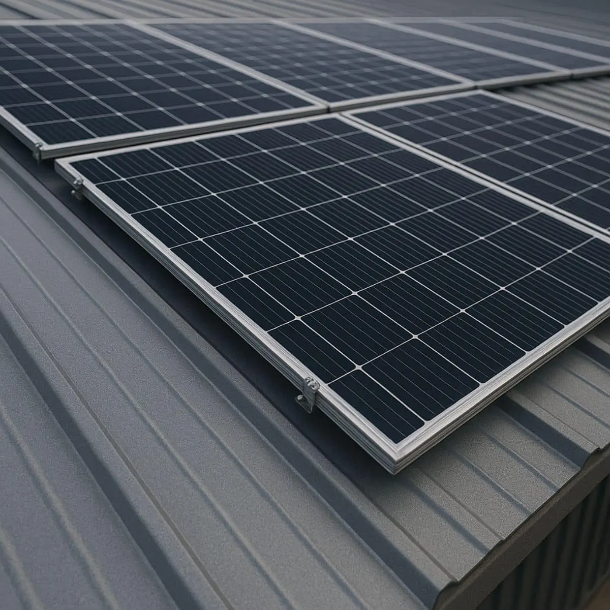 Panneaux sandwich de toiture avec système photovoltaïque