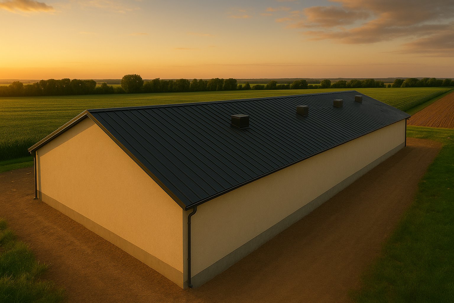 Bâtiment agricole en panneaux sandwich